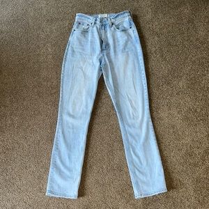 Abercrombie & Fitch Curve Love Ultra High Rise Slim Straight Jeans